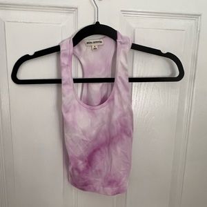 Tie dye cropped tank top
